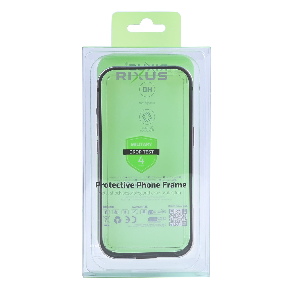 Rixus Crash Guard Hülle – iPhone 17 Pro – Silber