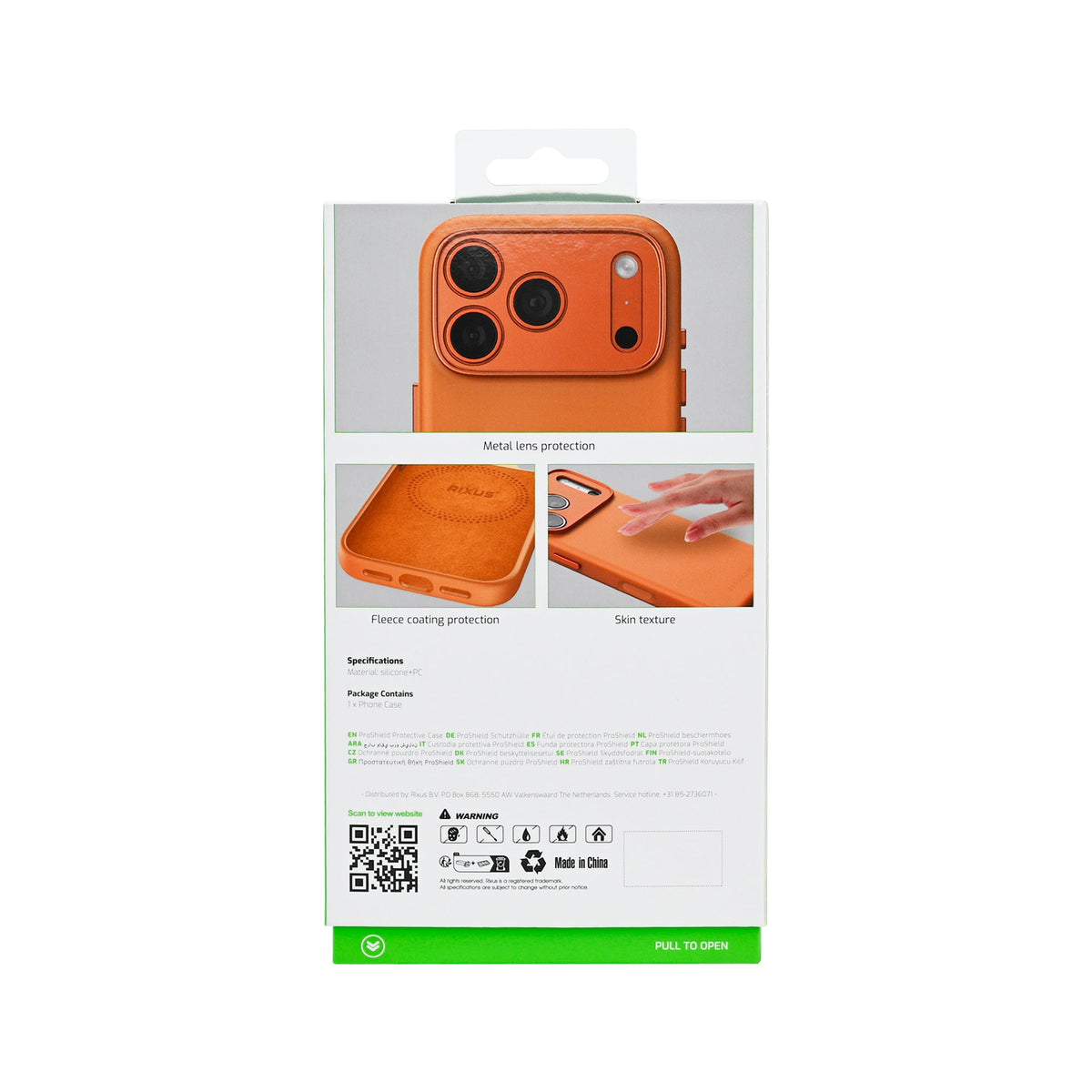 Rixus ProShield MagSafe Hülle – iPhone 17 Pro Max – Orange