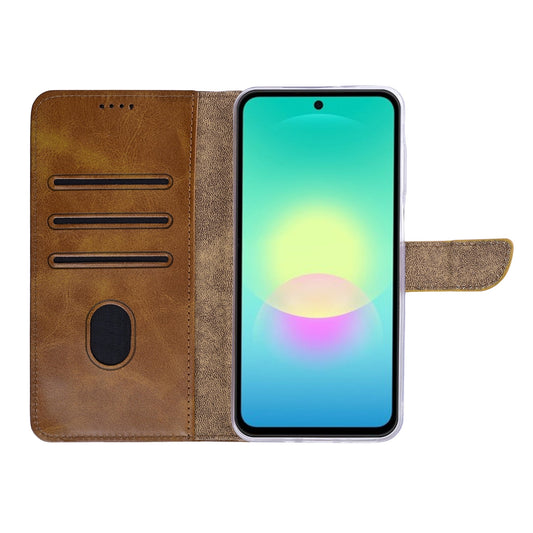 Rixus Bookcase Hülle – Samsung Galaxy A27 – Hellbraun - Handyschmiede-saar
