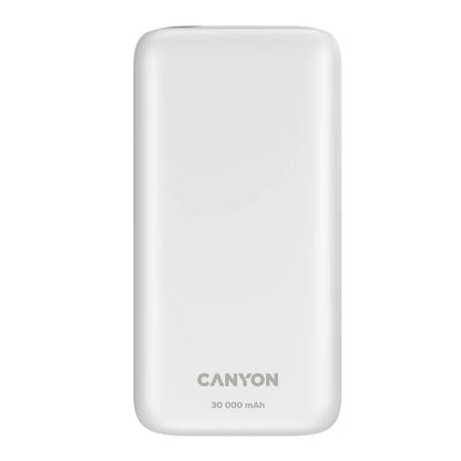 Canyon Powerbank PB-301 USB-C PD, USB-A 30.000mAh Weiß & Schwarz - Handyschmiede-saar