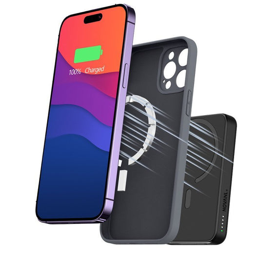 Magnetic Power Bank 5000 mAh Schwarz - Handyschmiede-saar