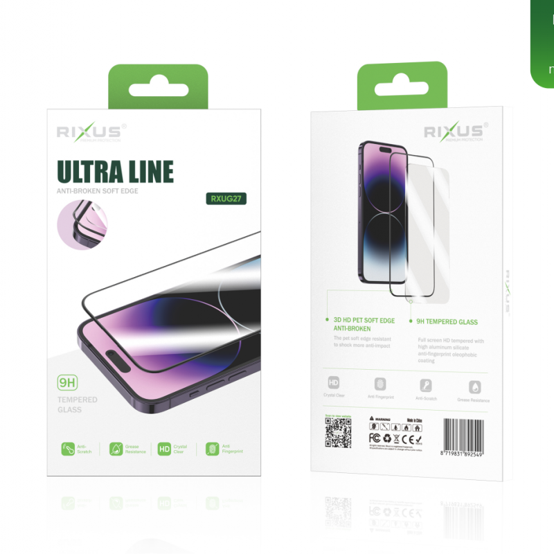 Rixus Clear HD Ultra Line Panzerglas für iPhone 15 Plus