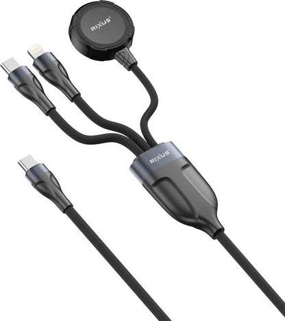 3 - in - 1 Lade - Kabel für Smartphone & Smartwatch 1,2m - Handyschmiede - saar
