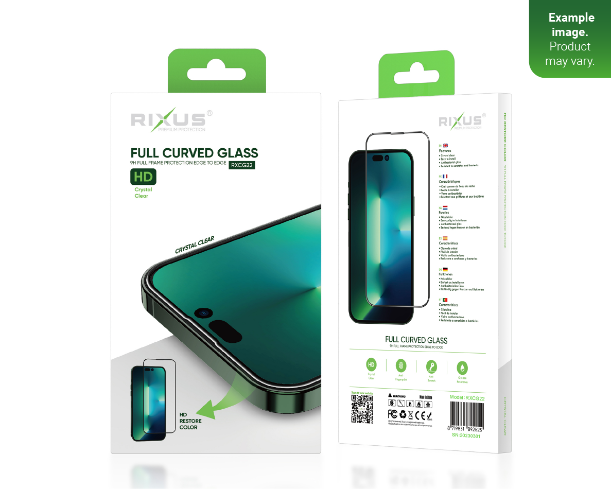 Rixus Clear HD Full-Cover Panzerglas für iPhone 7, iPhone 8
