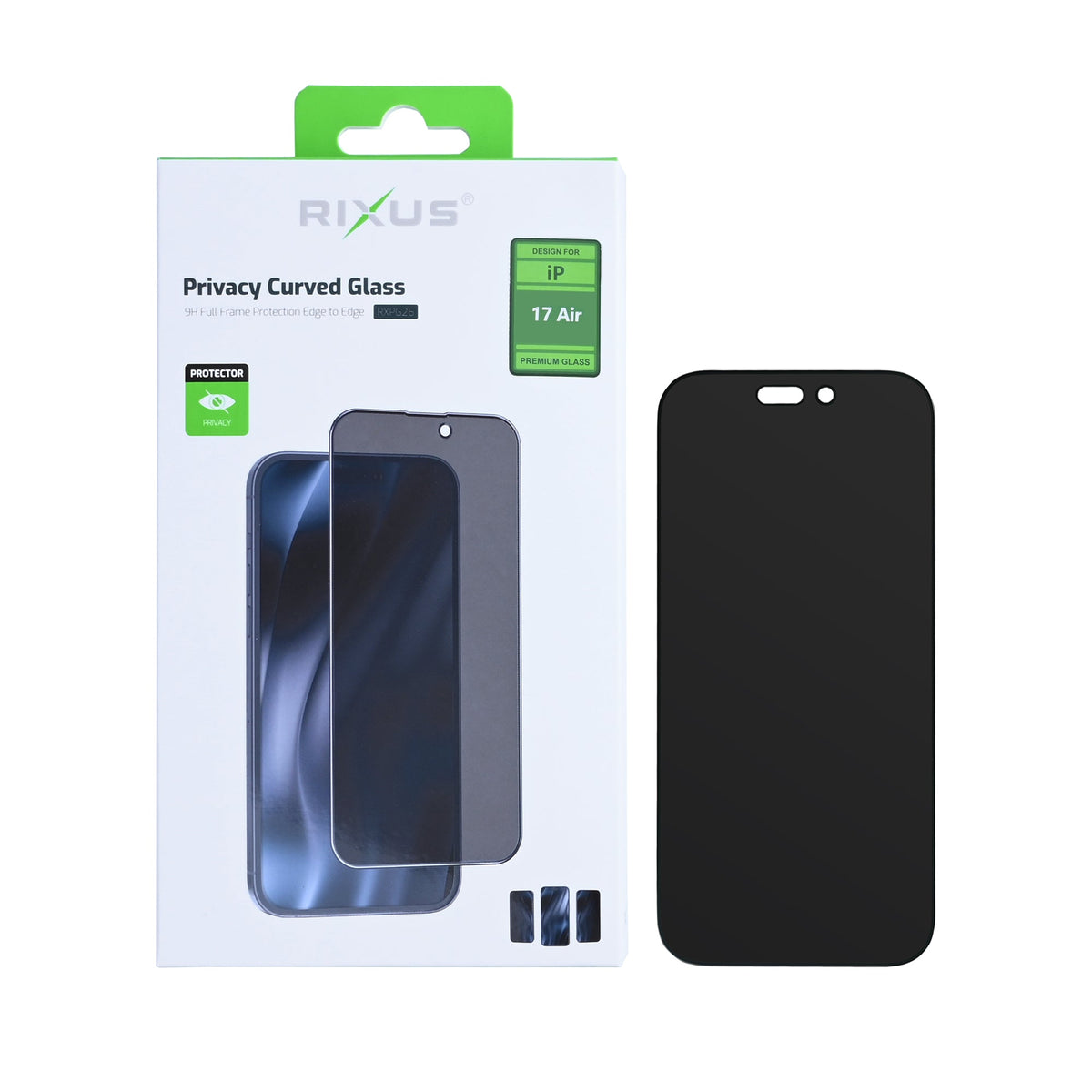 Rixus Privacy Full-Cover Panzerglas für iPhone 17 Air
