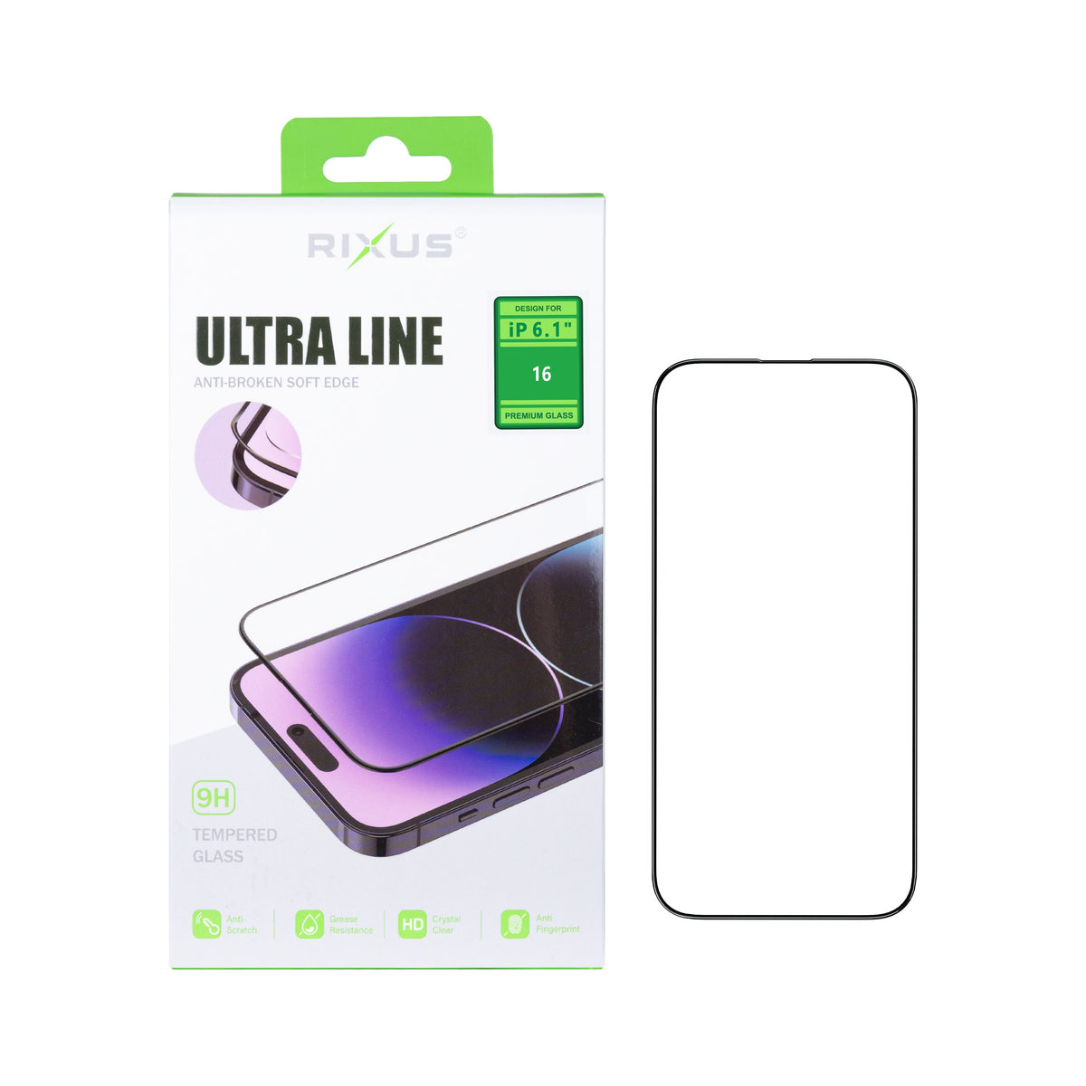 Rixus Clear HD Ultra Line Panzerglas für iPhone 16