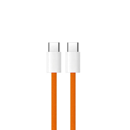 Apple USB-C auf USB-C Woven Kabel 100 cm 60W Orange Stecker