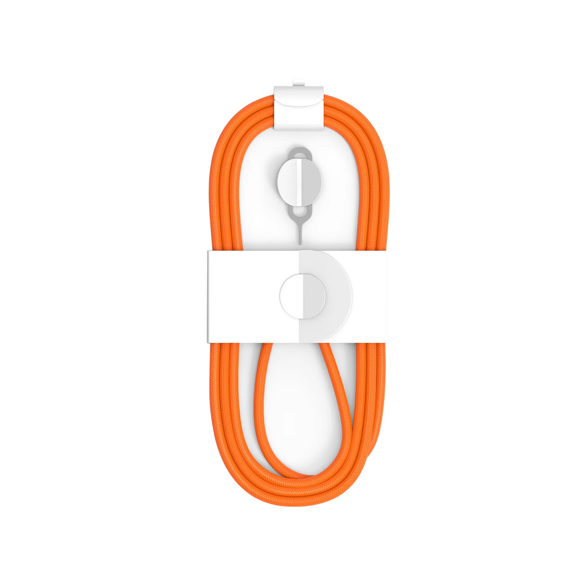 Apple USB-C auf USB-C Woven Kabel 100 cm 60W Orange aufgerollt