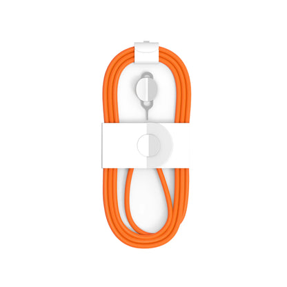 Apple USB-C auf USB-C Woven Kabel 100 cm 60W Orange aufgerollt
