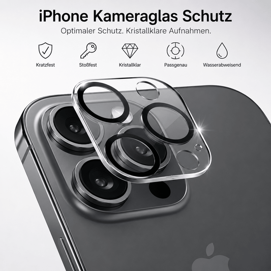iPhone Kameraglas – 9H Gehärtet, Ultra-Kratzfest Passgenauer Schutz - Handyschmiede-saar