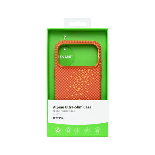 Rixus Alpine Ultra-Slim MagSafe Hülle – iPhone 17 Pro – Galaxy Orange - Handyschmiede-saar