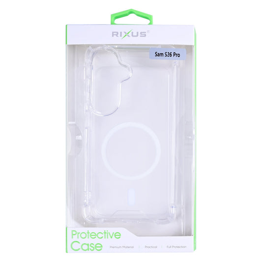 Rixus Anti-Burst MagSafe Hülle – Samsung Galaxy S26 – Transparent - Handyschmiede-saar