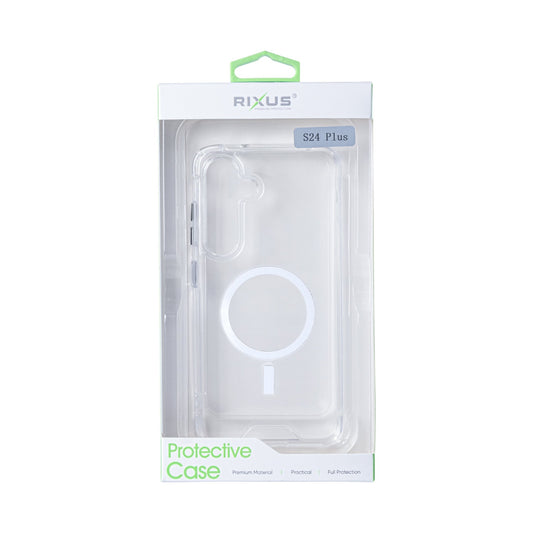 Rixus Anti-Shock MagSafe Hülle – Samsung Galaxy S24 / S24+ / S24 Ultra – Transparent - Handyschmiede-saar