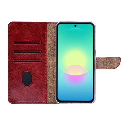 Rixus Bookcase Hülle – Samsung Galaxy A57 – Dunkelrot - Handyschmiede-saar