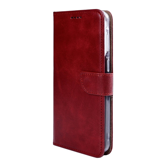Rixus Bookcase Hülle – Samsung Galaxy A57 – Dunkelrot - Handyschmiede-saar