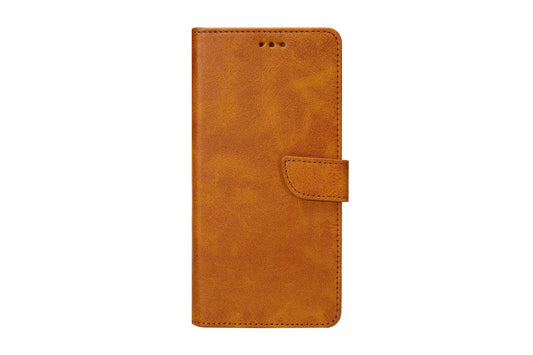 Rixus Bookcase Hülle – Samsung Galaxy S23 Plus – Hellbraun - Handyschmiede-saar