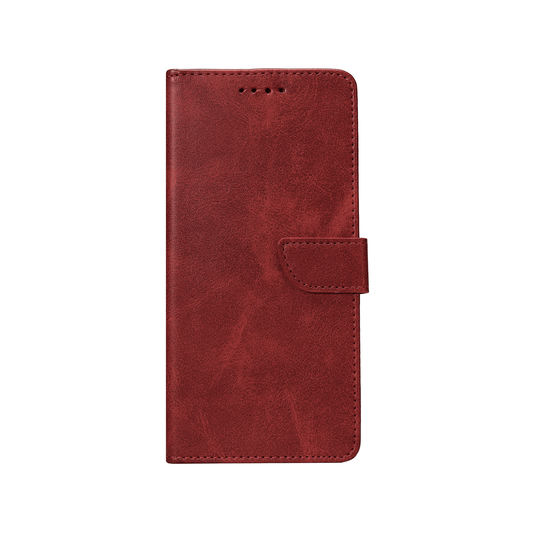 Rixus Bookcase Hülle – Samsung Galaxy S24 Plus / S25 Plus – Dunkelrot - Handyschmiede-saar