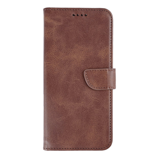 Rixus Bookcase Hülle – Samsung Galaxy S24 / S25 – Braun - Handyschmiede-saar