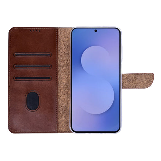 Rixus Bookcase Hülle – Samsung Galaxy S26 FE – Braun - Handyschmiede-saar