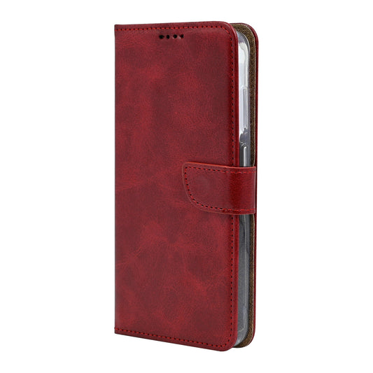 Rixus Bookcase Hülle – Samsung Galaxy S26 FE – Dunkelrot - Handyschmiede-saar