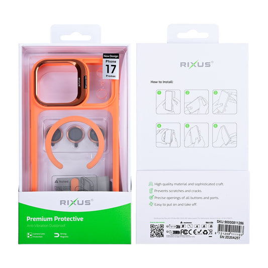 Rixus Classic 03 MagSafe Hülle – iPhone 17 Pro Max – Orange - Handyschmiede-saar