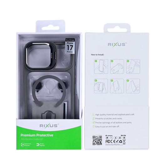 Rixus Classic 03 MagSafe Hülle – iPhone 17 Pro Max – Titanium Grey - Handyschmiede-saar