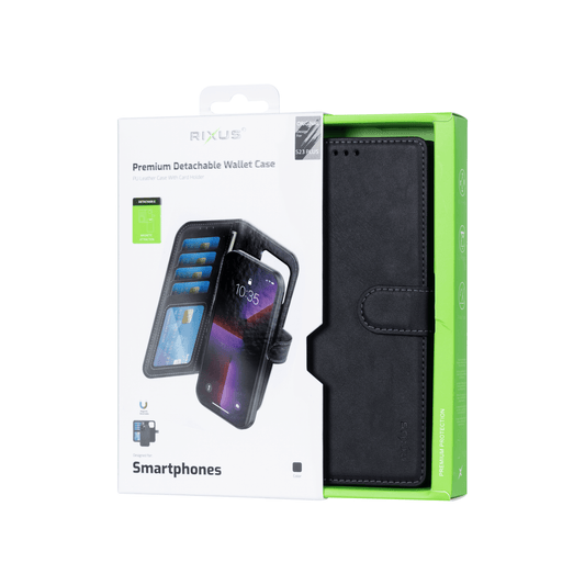 Rixus Duo Magnetic Wallet Hülle – Samsung Galaxy S23 Plus – Schwarz - Handyschmiede-saar