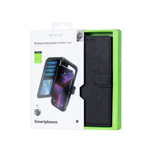 Rixus Duo Magnetic Wallet Hülle – Samsung Galaxy S23 Ultra – Schwarz - Handyschmiede-saar