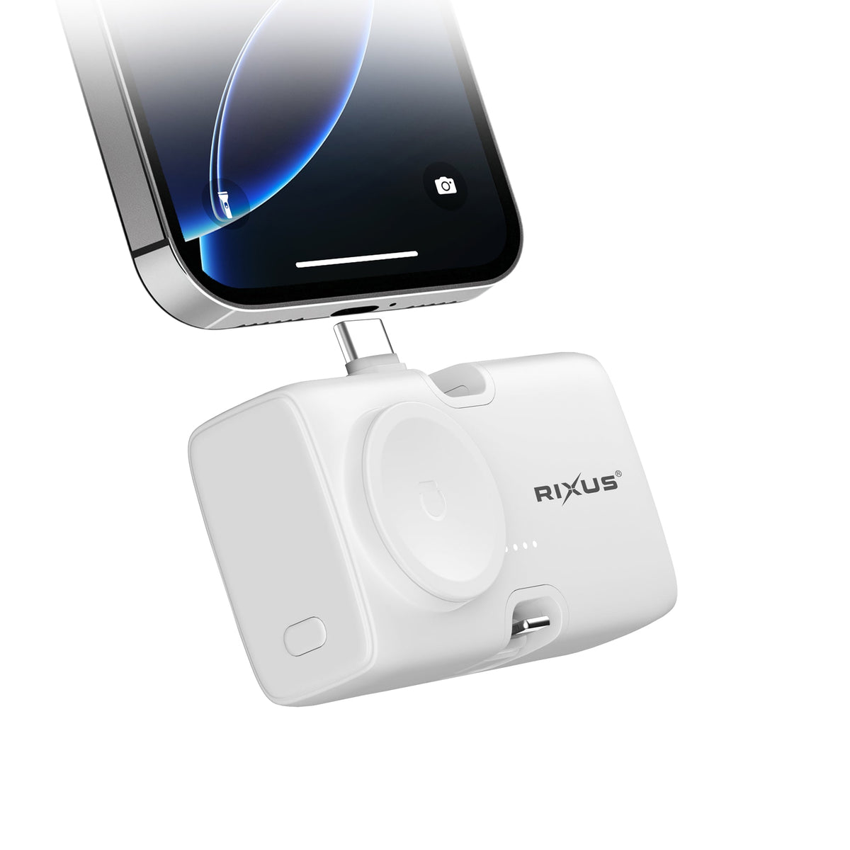 Rixus Powerbank 4500 mAh 20W USB-C 3-in-1 Weiß