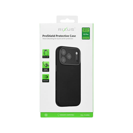 Rixus ProShield MagSafe Hülle – iPhone 15 Pro – Schwarz - Handyschmiede-saar