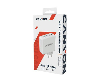 Canyon Netzteil H-100 GaN PD 100 W QC 3.0 30 W Weiß - Handyschmiede-saar