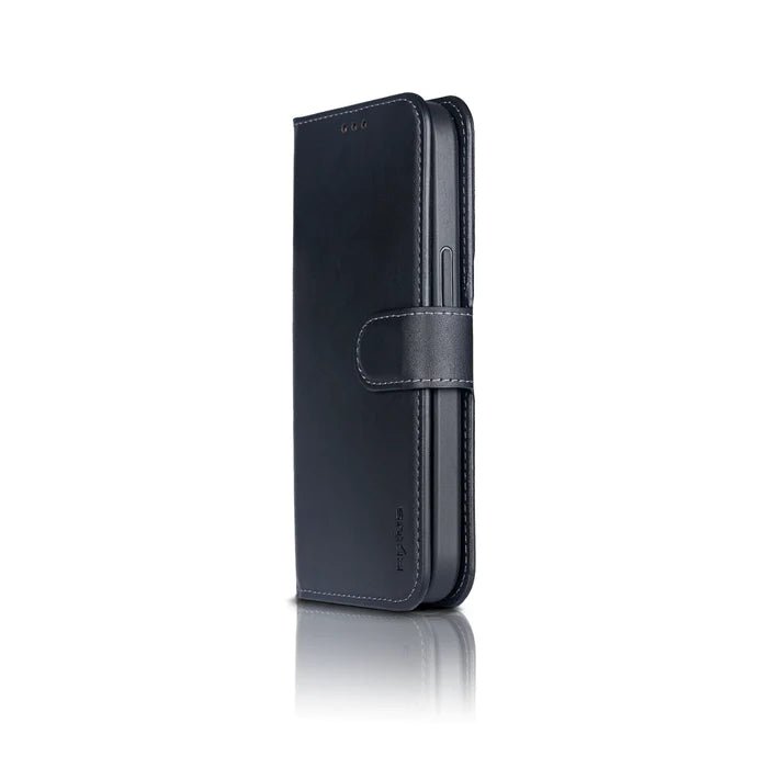 iPhone 12/12 Pro Duo Magnet Leder Hülle Schwarz - Handyschmiede-saar