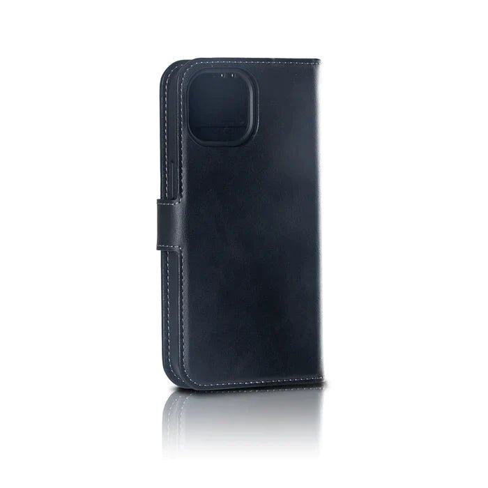 iPhone 13 Duo Magnet Leder Hülle Schwarz - Handyschmiede-saar