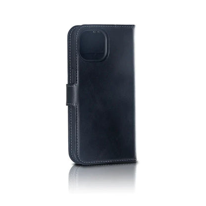 iPhone 13 Duo Magnet Leder Hülle Schwarz - Handyschmiede-saar