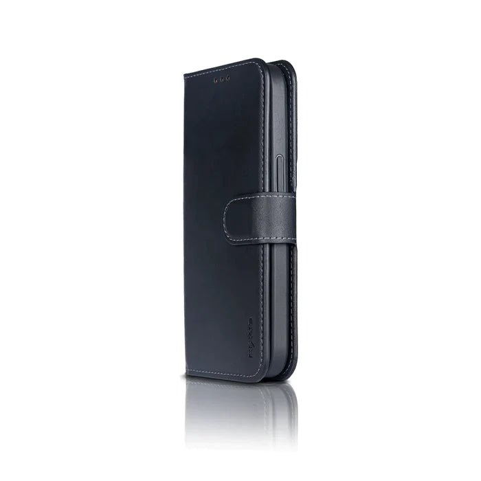 iPhone 13 Duo Magnet Leder Hülle Schwarz - Handyschmiede-saar