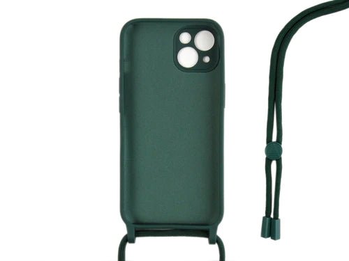 iPhone 13 mini Hülle zum Umhängen Dunkelgrün - Handyschmiede-saar