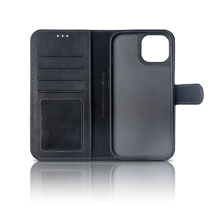 iPhone 13 Pro Max Duo Magnet Leder Hülle Schwarz - Handyschmiede-saar