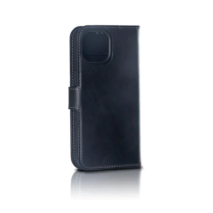 iPhone 14 Duo Magnet Leder Hülle Schwarz - Handyschmiede-saar