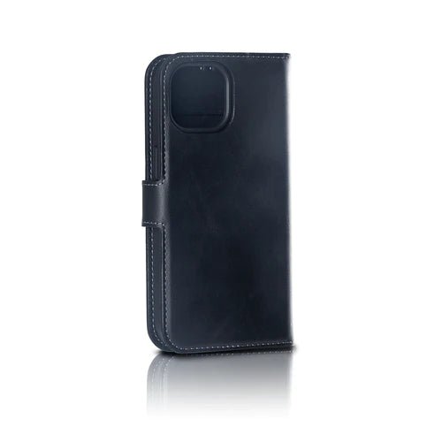 iPhone 14 Pro Duo Magnet Leder Hülle Schwarz - Handyschmiede-saar