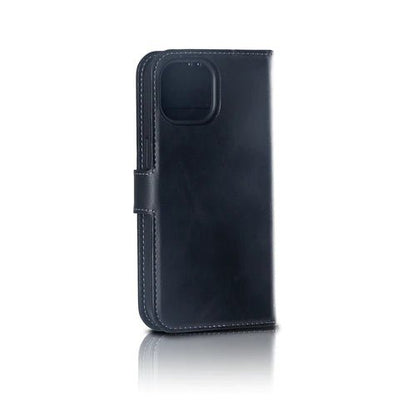 iPhone 14 Pro Duo Magnet Leder Hülle Schwarz - Handyschmiede-saar