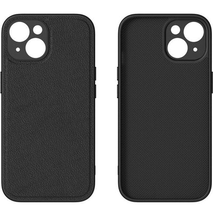 iPhone 15 Case 5.0 (Glattes PU-Leder) Schwarz - Handyschmiede-saar