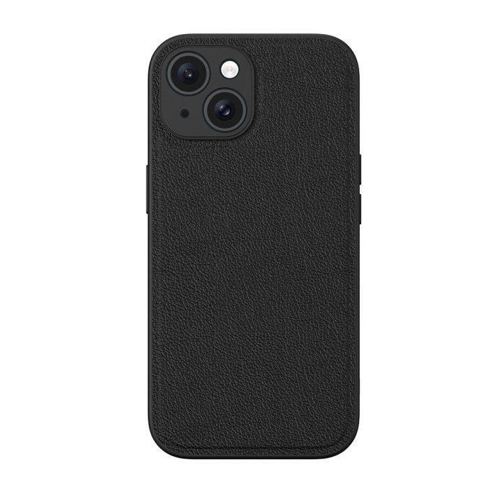 iPhone 15 Case 5.0 (Glattes PU-Leder) Schwarz - Handyschmiede-saar